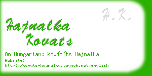 hajnalka kovats business card